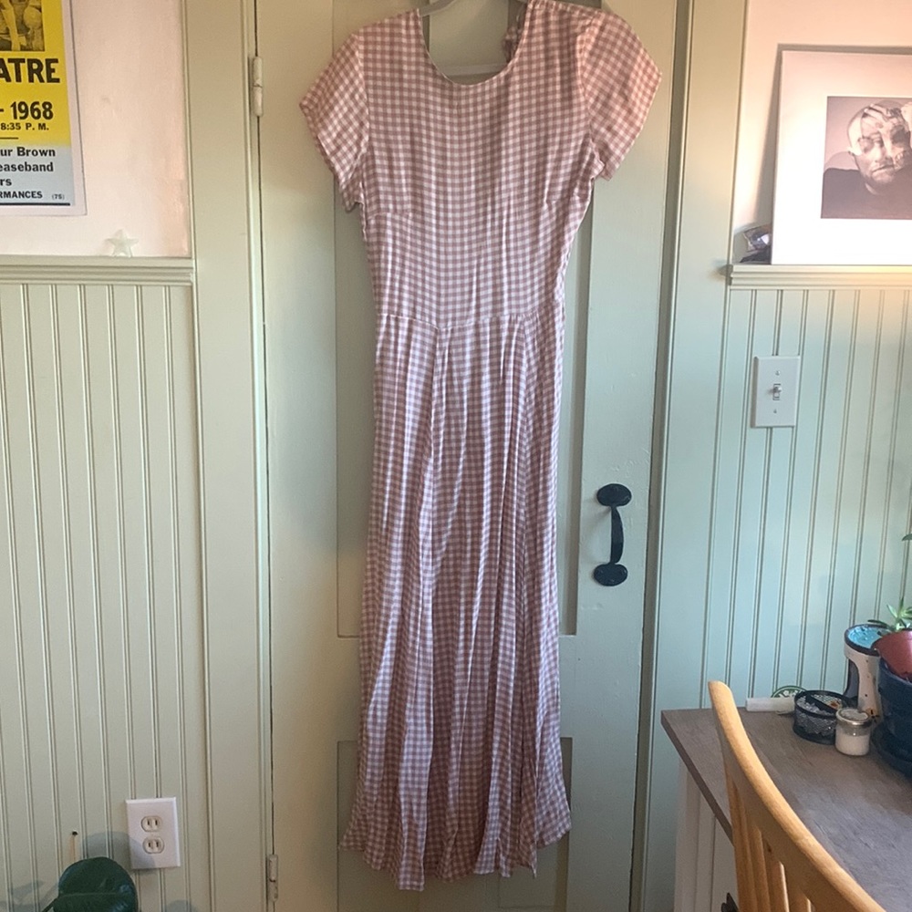 NWOT urban outfitters gingham maxi dress